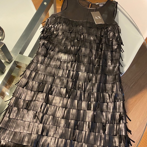 Armani Exchange Fringe Faux leather dress!… - Picture 4 of 5